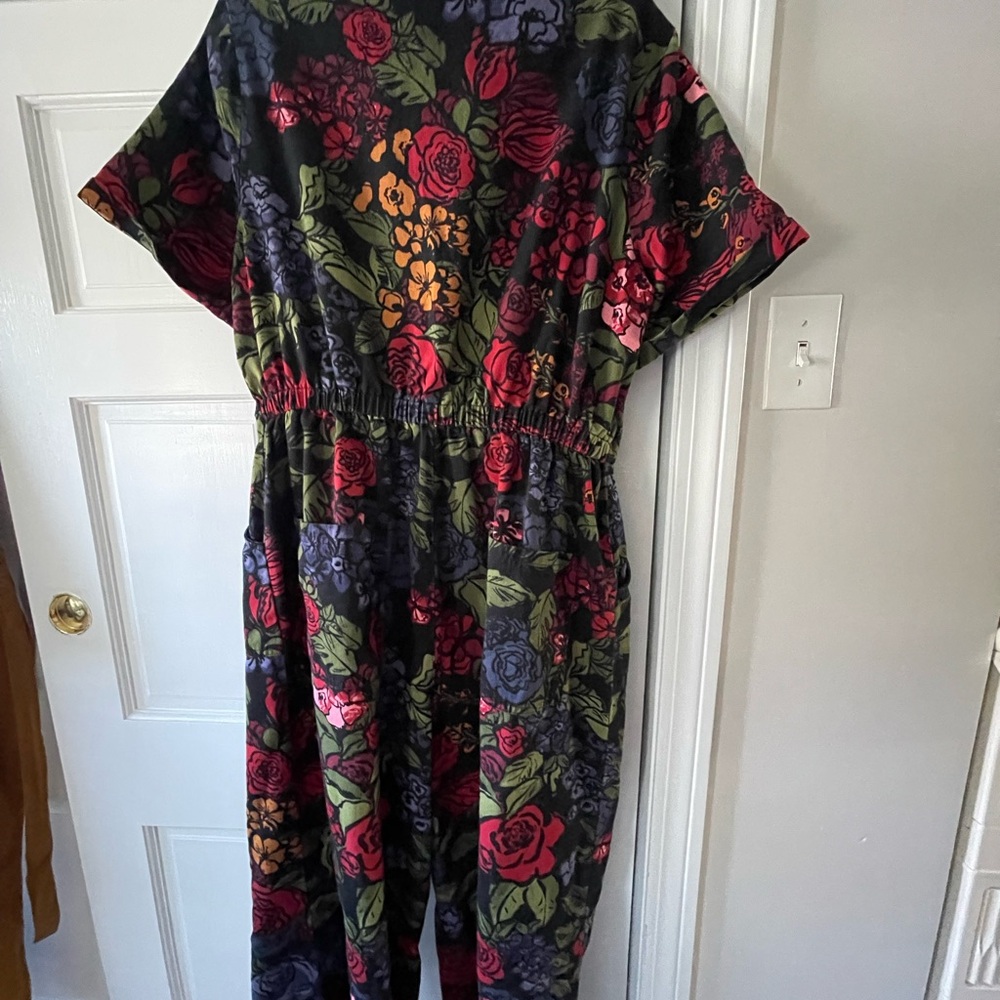 Lucy & Yak Ragan Cotton Jumpsuit in Maria Print - Picture 4 of 7